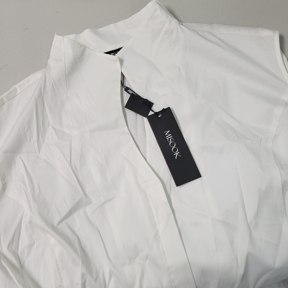 Missok Women's 2XL Sleevless White‎ Cotton Tunic Shirt MSRP $178.00